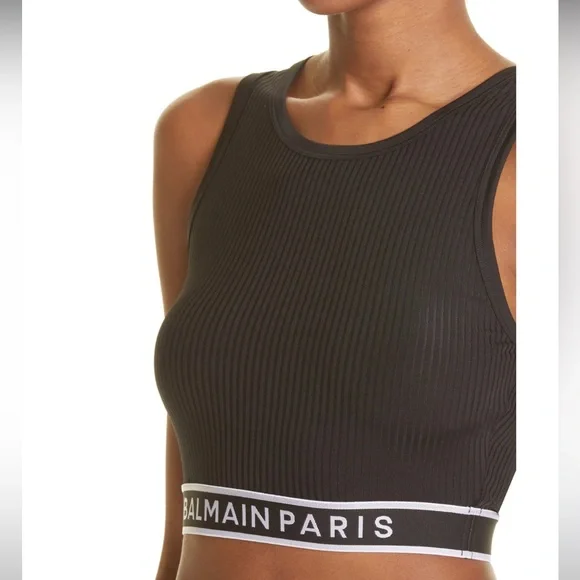 BALMAIN**Black Crop Top***F36 US 4 NWT!!! SOLD OUT!!! - Picture 3 of 9